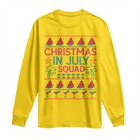 Christmas In July Squad Long Sleeve Shirt Tropical Beach Party Graphic