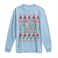 Christmas In July Squad Long Sleeve Shirt Tropical Beach Party Graphic