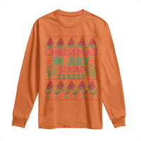 Christmas In July Squad Long Sleeve Shirt Tropical Beach Party Graphic