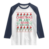 Christmas In July Squad Raglan Shirt Tropical Beach Party Graphic