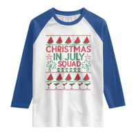 Christmas In July Squad Raglan Shirt Tropical Beach Party Graphic