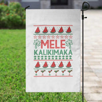Mele Kalikimaka Garden Flag Hawaiian Ugly Christmas Sweater