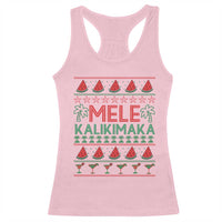 Mele Kalikimaka Racerback Tank Top Hawaiian Ugly Christmas Sweater