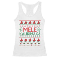 Mele Kalikimaka Racerback Tank Top Hawaiian Ugly Christmas Sweater