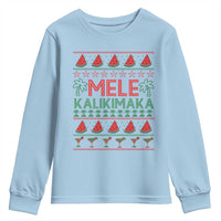 Mele Kalikimaka Youth Sweatshirt Hawaiian Ugly Christmas Sweater