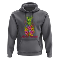 Tropical Floral Pineapple Aloha Hawaii Hoodie Hawaiian Island Vacation Graphic