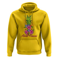 Tropical Floral Pineapple Aloha Hawaii Hoodie Hawaiian Island Vacation Graphic