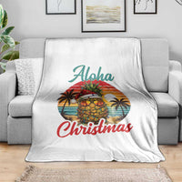 Aloha Tropical Pineapple Christmas Throw Blanket Vintage Beach Xmas Gift