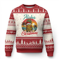 Aloha Tropical Pineapple Christmas Ugly Christmas Sweater Vintage Beach Xmas Gift