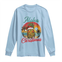Aloha Tropical Pineapple Christmas Long Sleeve Shirt Vintage Beach Xmas Gift