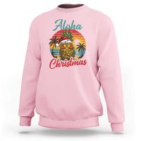 Aloha Tropical Pineapple Christmas Sweatshirt Vintage Beach Xmas Gift