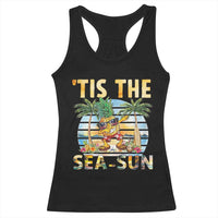 Tis The Sea Sun Racerback Tank Top Dabbing Pineapple Summer Vacation Gift