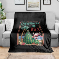 Christmas In July Throw Blanket Funny Santa Watermelon Xmas Tree