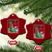 Christmas In July Ceramic Ornament Funny Santa Watermelon Xmas Tree