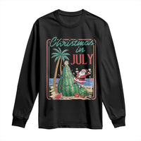 Christmas In July Long Sleeve Shirt Funny Santa Watermelon Xmas Tree