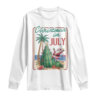 Christmas In July Long Sleeve Shirt Funny Santa Watermelon Xmas Tree
