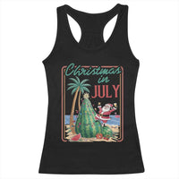 Christmas In July Racerback Tank Top Funny Santa Watermelon Xmas Tree