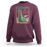 Christmas In July Sweatshirt Funny Santa Watermelon Xmas Tree