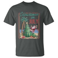 Christmas In July T Shirt Funny Santa Watermelon Xmas Tree