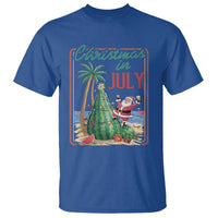 Christmas In July T Shirt Funny Santa Watermelon Xmas Tree
