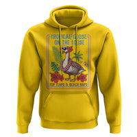 Funny Hawaiian Beach Vacation Graphic Hoodie Tropical Goose On The Loose