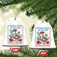 Funny Hawaiian Beach Vacation Graphic Ceramic Ornament Tropical Goose On The Loose