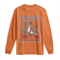 Funny Hawaiian Beach Vacation Graphic Long Sleeve Shirt Tropical Goose On The Loose