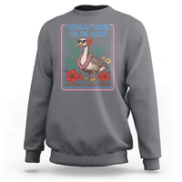 Funny Hawaiian Beach Vacation Graphic Sweatshirt Tropical Goose On The Loose