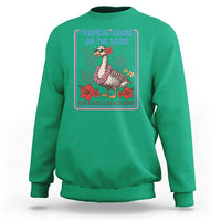 Funny Hawaiian Beach Vacation Graphic Sweatshirt Tropical Goose On The Loose