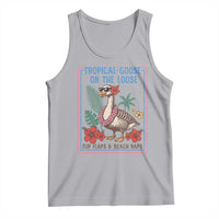 Funny Hawaiian Beach Vacation Graphic Tank Top Tropical Goose On The Loose
