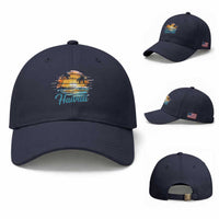 Retro Sunset Palm Tree Hawaii Baseball Cap Tropical Vacation Graphic