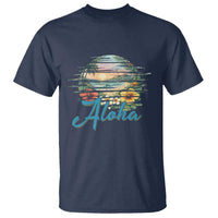 Vintage Hawaii Hibiscus Floral T Shirt Tropical Beach Vacation Graphic