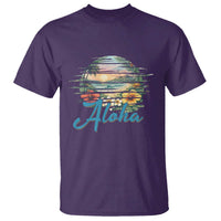 Vintage Hawaii Hibiscus Floral T Shirt Tropical Beach Vacation Graphic