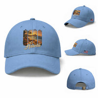 Vintage Hawaii Beach Travel Baseball Cap Sunset Ocean Landscape