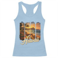 Vintage Hawaii Beach Travel Racerback Tank Top Sunset Ocean Landscape
