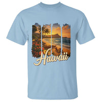 Vintage Hawaii Beach Travel T Shirt Sunset Ocean Landscape
