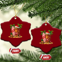 Funny Tung Tung Sahur Christmas In July Ceramic Ornament Beach Party Vacation