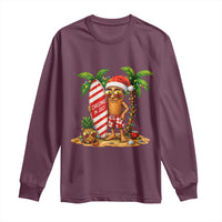 Funny Tung Tung Sahur Christmas In July Long Sleeve Shirt Beach Party Vacation