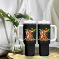 Funny Tung Tung Sahur Christmas In July Tumbler With Handle Beach Party Vacation