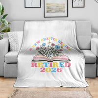 Women Retirement Life Throw Blanket Retired 2026 A New Chapter Begins Floral Book