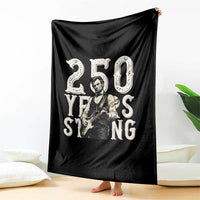 Vintage Abraham Lincoln Playing Guitar Throw Blanket 250 Years Strong