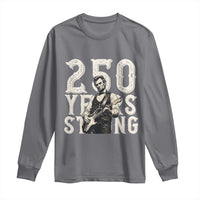 Vintage Abraham Lincoln Playing Guitar Long Sleeve Shirt 250 Years Strong