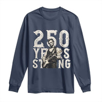 Vintage Abraham Lincoln Playing Guitar Long Sleeve Shirt 250 Years Strong
