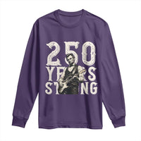 Vintage Abraham Lincoln Playing Guitar Long Sleeve Shirt 250 Years Strong