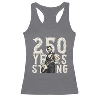 Vintage Abraham Lincoln Playing Guitar Racerback Tank Top 250 Years Strong