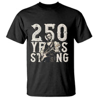 Vintage Abraham Lincoln Playing Guitar T Shirt 250 Years Strong