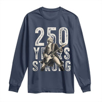 Vintage George Washington Playing Guitar Long Sleeve Shirt 250 Years Strong