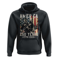 George Washington Abe Lincoln Playing Guitar Hoodie USA 250th Anniversary Guitarist Graphic