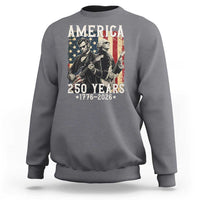 George Washington Abe Lincoln Playing Guitar Sweatshirt USA 250th Anniversary Guitarist Graphic
