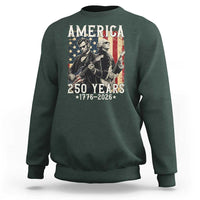 George Washington Abe Lincoln Playing Guitar Sweatshirt USA 250th Anniversary Guitarist Graphic